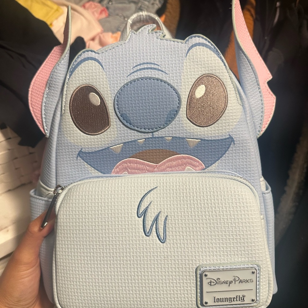 Loungefly Stitch Light Blue and Pink Backpack
